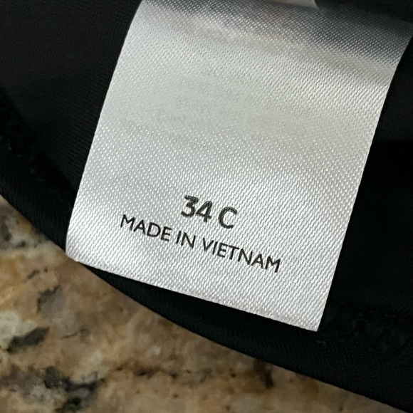 Shade & Shore Womens Black Cut Out Strappy Bikini Top 34C Beach Boho Modest Swim - Picture 8 of 10